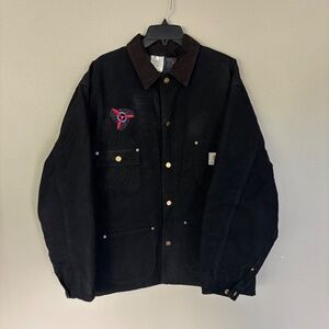 Carhartt Blanket Lined Chore Coat Size 50 Spitfire Grill Logo USA Union Made '94